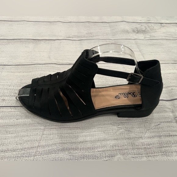 BELLA Black suede Women's block heel Sandals/size 8 - Picture 12 of 16